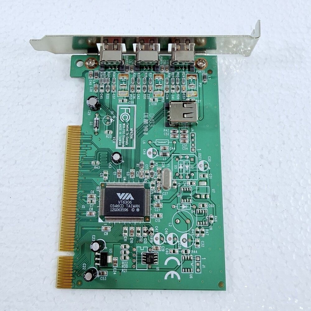 VIA VT6306 FireWire 3+1 Port PCI PC Computer Controller Card NEW OPEN BOX